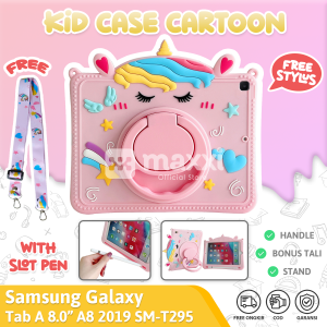 SAMSUNG Tab A 8.0 A8 2019 T295 Softcase Cute Unicorn Casing Case Stand
