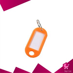 BabyShop-C1102 Tag Gantungan Kunci Label Nama Ganci Plastik / Keychain Ring Name Tag Key Ring