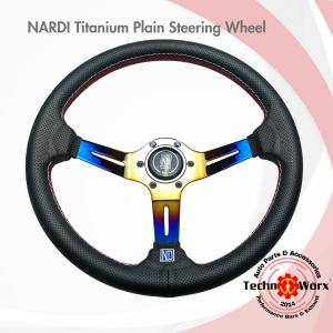 NARDI Plain Titanium Steering Wheel 14in Universal High Quality Automotive Car Thai Honeycomb momo