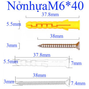 Bộ Vít Đinh Nhựa Cao Cấp M6/M8*40/60 Cho Nở Kèm Dụng Cụ Vặn Chống Thấm - 45 Cái