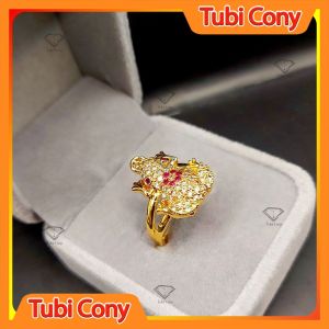 Nhẫn cóc phong thủy ngậm đồng điếu vừa thời trang vừa phong thủy Եài lộc N5524-75-MY