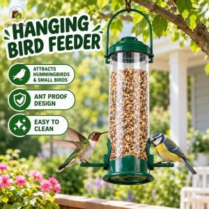 Hanging Bird Feeder For Hummingbird Small Birds Ant Guard Easy Clean Durable Gravity For Garden Patio