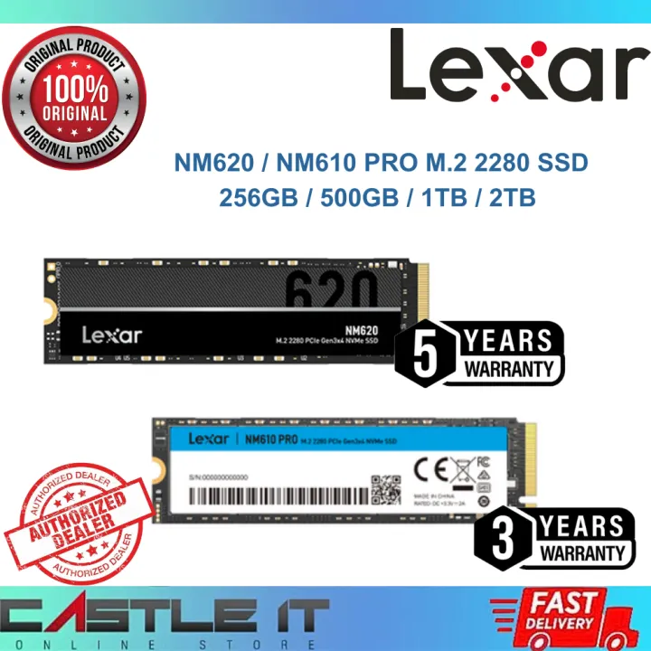 LEXAR NM620 / NM610 PRO 500GB 1TB 2TB NVME GEN3 M.2 2280 SSD Storage Solid Stated Drive