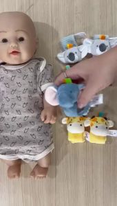 Mainan Tangan Baby Wrist Rattle Hand Wrist Soft Rattle Baby Toys Plush Toy Gelang Tangan Bayi Mainan Baby Peainan 2pcs