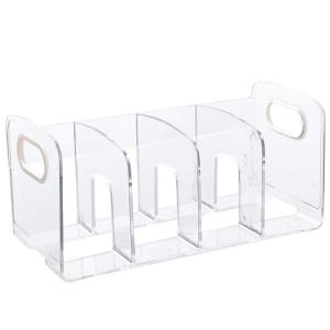 1pcs/Four Grid Acrylic Desktop Transparent Bookshelf Storage Box Office Documents Student Book Rack Pen Holder Storage Shelves