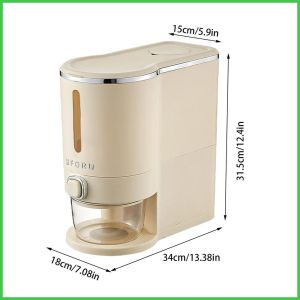 5KG or 10KG Rice Dispenser insect-proof moisture-proof Sealed Rice Storage Container with CUP