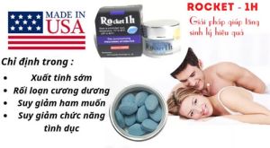Hàng Mỹ - Cực Mạnh - Viên uống R0cket 1h Tăng cường sinh lý Kéo dài thời gian và Chống xuất tinh sớm- hộp 10 viên