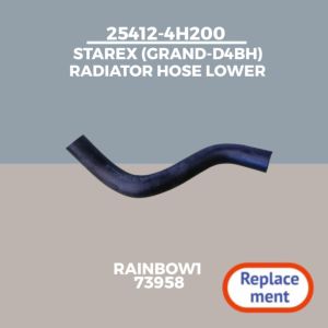 254124H200 RADIATOR HOSE LOWER (GRAND-D4BH) FOR HYUNDAI STAREX (REPLACEMENT) PART #: 25412-4H200: 254124H200