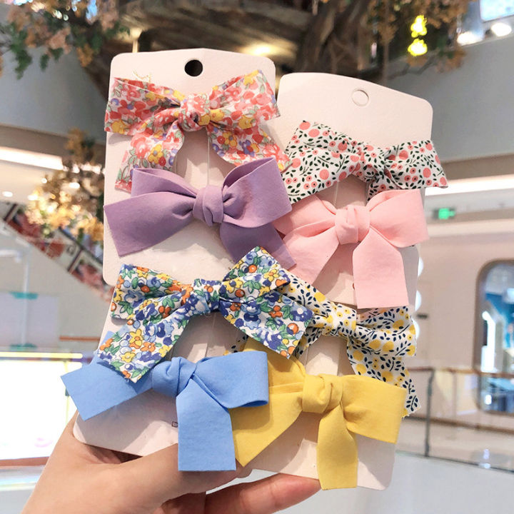 2 Pcs Set Flower Baby Hair Clips Bows Kids Girl Hair Clip Children Hairpin Baby Hair Accessories Lazada Singapore