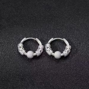 🔥𝐁𝐔𝐘 𝟏 𝐅𝐑𝐄𝐄 𝟏🔥[Purifying and Detoxifying] Good Fortune Silver Earrings / Style Womens Luxury Silver Earrings / S925 Sterling Silver Lucky Charm Earrings / Ruyi Shaped Rotating Hoop Earrings银耳扣女耳环 S925纯银耳钉