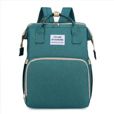 3 in 1 Diaper Bag Backpack with Changing StationTravel Bassinet Foldable Baby Bed with Insulated Pocket Baby Bag Portable Crib Large Capacity Waterproof
