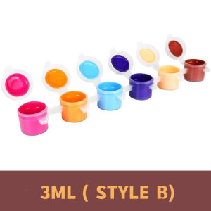 Acrylic Paint 6 Colors 3ML Watercolor Poster Paint Brush Pen Drawing Painting for Kids Art Supplies