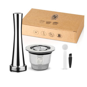 【i Cafilas】[NESC03] Reusable Refillable Coffee Capsule Filter Nescafe Espresso Stainless Steel Crema Maker Cups Pods for Nespresso InissiaLattissima Citiz&milkCreatistaExpert&MilkPixieEssenzaPhilips LOR Barista