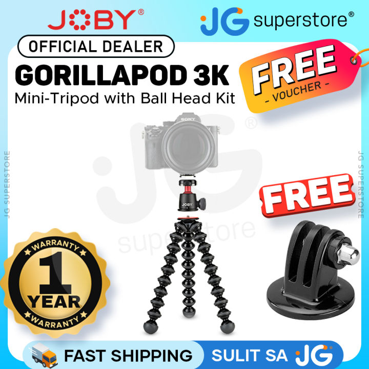 Joby GorillaPod 3K Flexible Mini Tripod with Ball Head Kit for Vlog