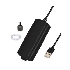 R1A9M 1.5W Mini Aquarium Air Pump Efficient Silent USB Oxygen Pump Aquarium Accessories Energy-saving Aerator Pump For Home Fish Tank