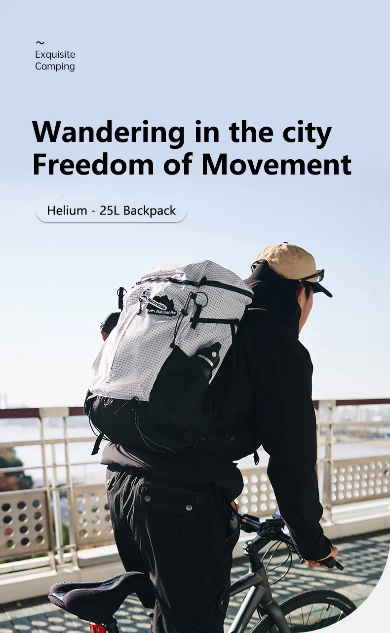 Naturehike Helium Series 25L Outdoor Hiking Mountaineering Backpack description image