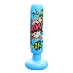 [cheerfulhigh]Kids Inflatable Punching Bag Free Standing Boxing Bag Bounce-Back Punch Bag Inflation Punching Column for Fitness