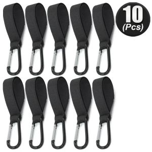 1-10pcs Stroller Hooks Buckles Clip Aluminum Alloy Carabiner Cart Organizer Diaper Bag Shopping Pram Hook Buckle Stroller Hanger
