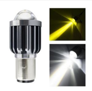 Dual color BA20D H4 Motorcycle Electric LED Headlight Bulbs Hight Low beam Motorbike