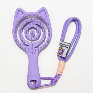 NOWNICE Khoét rỗng Lược chải tóc hình móng mèo Lược răng thưa Chống tĩnh điện Lược chải tóc Nhẹ nhàng Lông bàn chải mềm mại Lược đệm khí Trẻ em