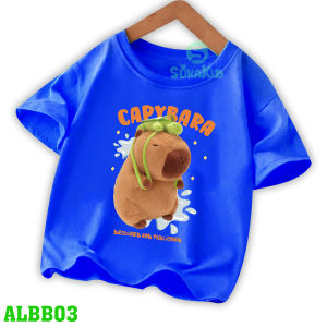 Áo thun trẻ em hình in capybara cho bé trai bé gáitừ 6kg-30kg.ALBB03