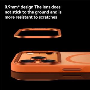 Luxury Alloy Lens Frame Matte Magne Case For iPhone 17 Pro 17Pro Max 17 Air Translucent Hybrid Magnets Shockproof Hard Cover