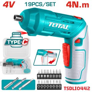 TOTAL ไขควงแบตเตอรี่ ไขควงไร้สาย 4V 4Nm รุ่น TSDLI0442 TSDLI04425 | ไฟ LED ทำงานในตัว