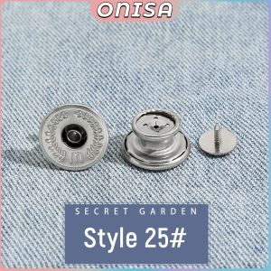 Onisa Adjustable Waist Cufflinks Trouser Leg Buckles Detachable Jeans Metal Button 10Pcs/pack