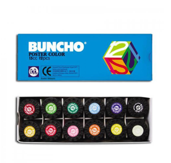 Buncho Poster Color 12 Colors 15cc Lazada 0388