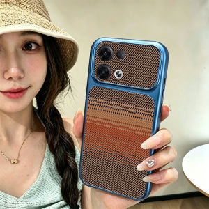 Feadship Case for OPPO Reno 8 5G Reno8 pro 5g RENO 8 4G 2022 phone casing anxiety Softcase Silicone shockproof Cover new design aesthetic cute pink Retro Plaid for girls JSQZ1