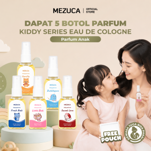 Dapat 5 Botol Parfum Anak Kiddy Series MEZUCA 30mL Eau De Cologne BPOM Wangi Bayi Tahan Lama