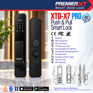 PREMIER XT Security Door Push and Pull Digital Door Lock XTD-X7 PRO (Security Door)  (1 year warranty)