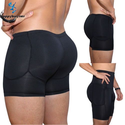 Happybuyner Men Shapewear Underwear Boxer Padded Butt Booster