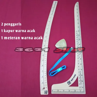 paket penggaris pola jahit+meteran kain+kapur jahit/paket hemat/paket murah/alat jahit/kebutuhan menjahit/toko perlengkapan menjahit/asesoris menjahit/toko alat jahit lengkap