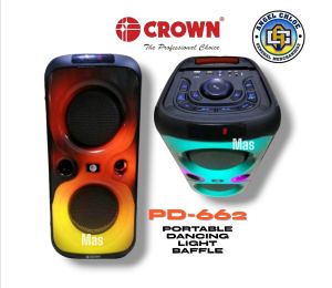 Crown PD 662 Portable Dancing Light Baffle with Bluetooth and usb port
