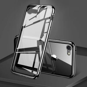 360 Full Case For iPhone 17E Case Double Sided  Adsorption Metal Capa Tempering Glass Cover For iPhone 16 E 2025 Shell