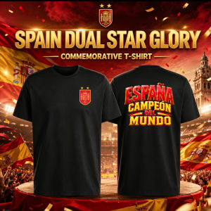 [Local Stock] HBESTY  Campeón Del Mundo T-shirt Spain Champions Shirt Design España Sublimation Spanish Soccer Fan Graphic T Shirts Pride Glory Tee