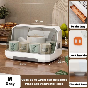 Multifunction Cup Holder Cup Dish Drainer Baby Bottle Storage Box With Cover Dustproof Drainer rack