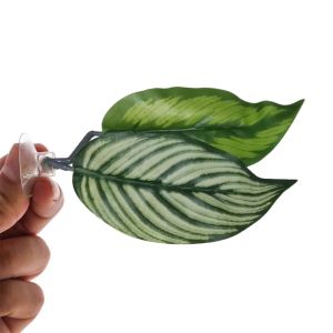 BENGPEN Simulated Betta Fish Rest Leaf Creative with Suction Cups Aquarium Landscaping Grass Ornament Plastic Artificial Plants Fish Tank