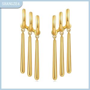 【SHANGZE4】 1 cặp một mảnh Zoro Anime Bông tai phụ nữ người đàn ông cosplay Bông tai xuyên đồ trang sức thời trang giả ba bông tai dangle dài earing