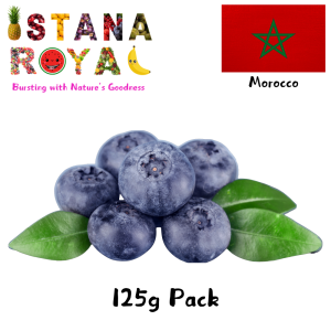 PREMIUM JUMBO BLUEBERRIES IMPORTED FROM MOROCCO - 125G PACK - ISTANA ROYAL FRUITS