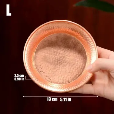【Top Picks】 Tibetan Copper Plate 15.4cm Engraving Buddhism Brass Dish Auspicious Tantra Altars For Buddha Tray Desk Home Decorative