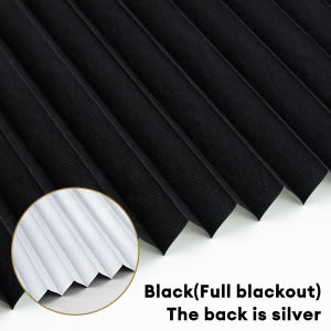 Non Woven Pleated Blinds Window Shade Adhesive Zebra Pleated Full Blackout Roller Blinds Shading Sunscreen Curtain Bedroom Living Room Balcony