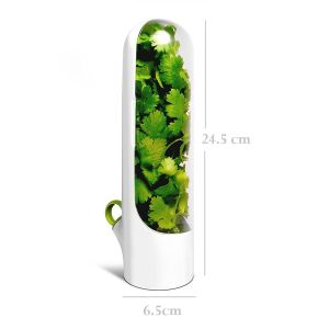 Fresh Herb Keeper Saver Savor Pod Herb Storage Container White/Clear 800ml