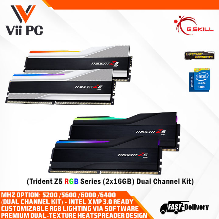 G.SKILL GSKILL TRIDENT Z5 RGB DDR5 32GB | 5600 / 6000 / 6400