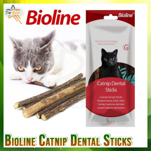 Bioline Catnip Dental Sticks 5pcs Anti-tartar Catnip Sticks