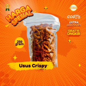 Usus ayam crispy/keripik usus ayam bumbu pedas daun jeruk 500gram