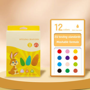 12/24 Colors/Set Crayons Drop shape Safe Non-Toxic Washable for kids Coloring Art Supplies for Christmas Birthday Gift