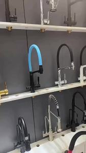 AU Spring-loaded multi-directional extendable kitchen faucet for export featuring splash-proof design and multiple functions for cold and hot water
