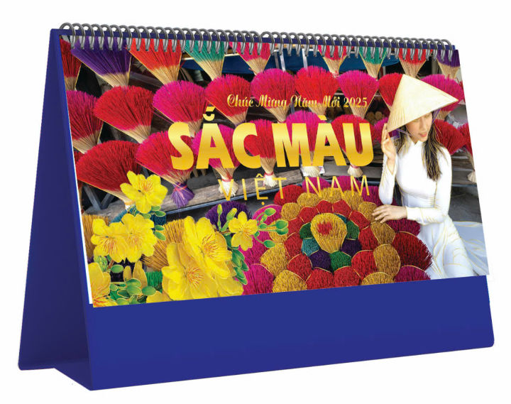 LỊCH BÀN CHỮ A NGANG 2025 - CHỦ ĐỀ SẮC MÀU VIỆT NAM (25 x 12 cm ...